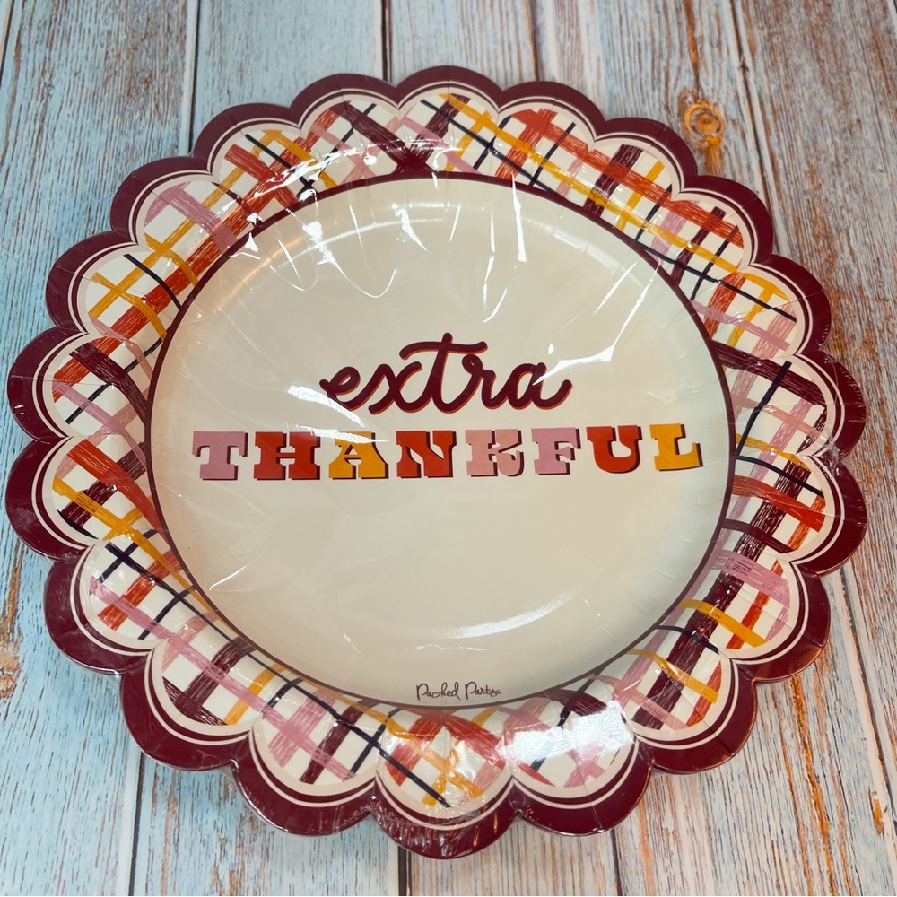 NEW Packed Party Fall Autumn Harvest Thanksgiving Paper Desert Plates